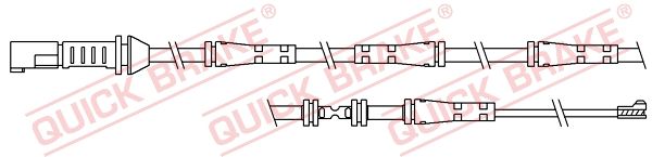 QUICK BRAKE įspėjimo kontaktas, stabdžių trinkelių susidėvėjim WS 0365 A